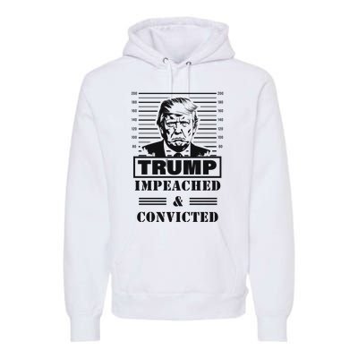 Impeached & Convicted Political Statement Artwork Premium Hoodie