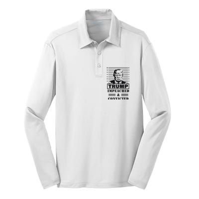 Impeached & Convicted Political Statement Artwork Silk Touch Performance Long Sleeve Polo