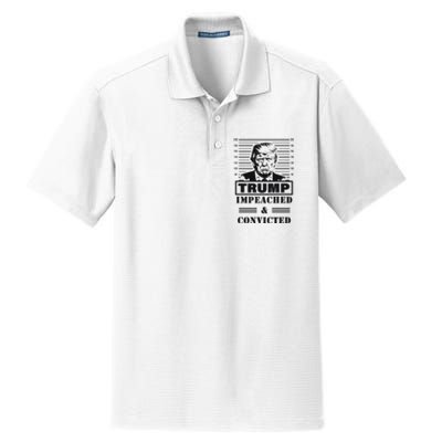 Impeached & Convicted Political Statement Artwork Dry Zone Grid Polo