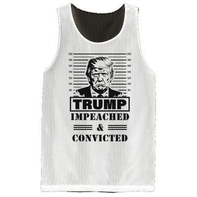 Impeached & Convicted Political Statement Artwork Mesh Reversible Basketball Jersey Tank