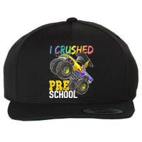 I Crushed Preschool Monster Truck Graduation Cap Gift Wool Snapback Cap