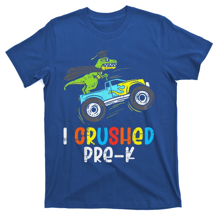 I Crushed PreK TRex Monster Truck Graduation Cap T-Shirt