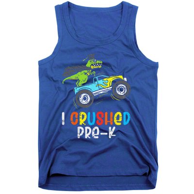 I Crushed PreK TRex Monster Truck Graduation Cap Tank Top