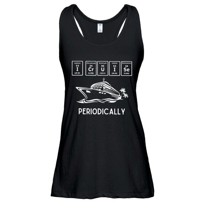 I Cruise Periodically Periodic Funny Cruising Trip Ship Boat Ladies Essential Flowy Tank