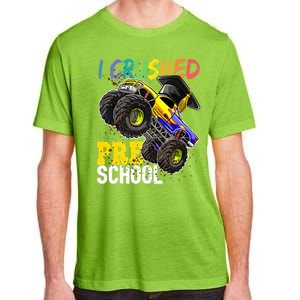 I Crushed Preschool Monster Truck Graduation Adult ChromaSoft Performance T-Shirt