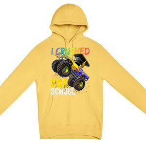 I Crushed Preschool Monster Truck Graduation Premium Pullover Hoodie