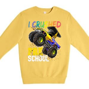 I Crushed Preschool Monster Truck Graduation Premium Crewneck Sweatshirt