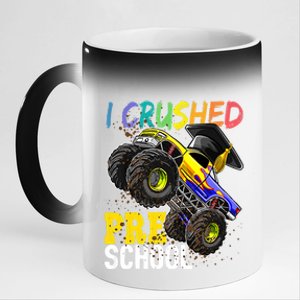 I Crushed Preschool Monster Truck Graduation 11oz Black Color Changing Mug