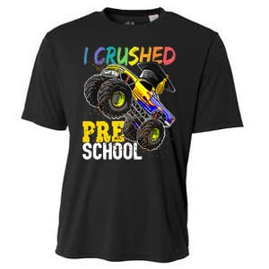 I Crushed Preschool Monster Truck Graduation Cooling Performance Crew T-Shirt