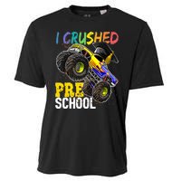 I Crushed Preschool Monster Truck Graduation Cooling Performance Crew T-Shirt