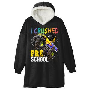 I Crushed Preschool Monster Truck Graduation Hooded Wearable Blanket