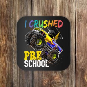 I Crushed Preschool Monster Truck Graduation Coaster