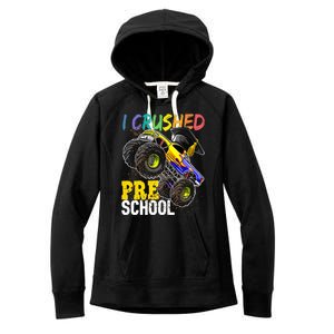 I Crushed Preschool Monster Truck Graduation Women's Fleece Hoodie