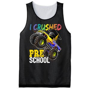 I Crushed Preschool Monster Truck Graduation Mesh Reversible Basketball Jersey Tank