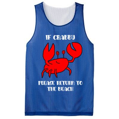 If Crabby Please Return To The Beach Funny Crab Gift Mesh Reversible Basketball Jersey Tank