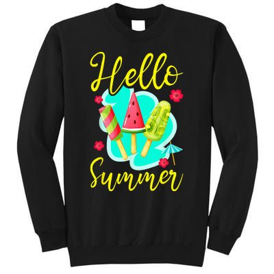 Ice Cream Popsicle Hello Summer Sweatshirt