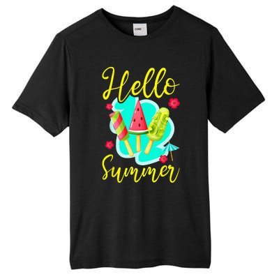 Ice Cream Popsicle Hello Summer Tall Fusion ChromaSoft Performance T-Shirt