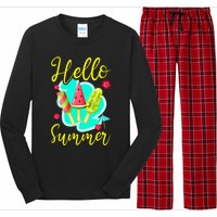 Ice Cream Popsicle Hello Summer Long Sleeve Pajama Set