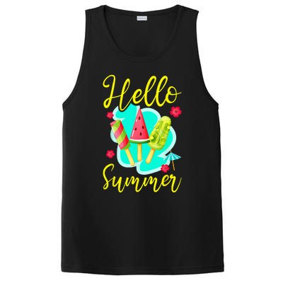 Ice Cream Popsicle Hello Summer PosiCharge Competitor Tank