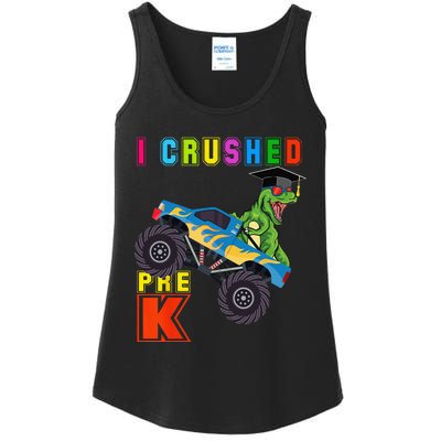 I Crushed PreK TRex Monster Truck Graduation Cap Ladies Essential Tank