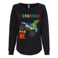 I Crushed PreK TRex Monster Truck Graduation Cap Womens California Wash Sweatshirt