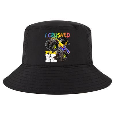 I Crushed Pre K Monster Truck Graduation Cap Tee Gift Boy Cool Comfort Performance Bucket Hat