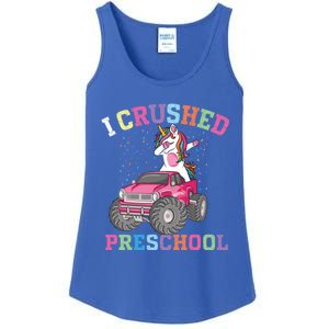 I Crushed Preschool Dabbing Unicorn Truck Graduation Gift Ladies Essential Tank