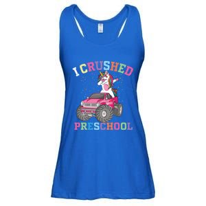 I Crushed Preschool Dabbing Unicorn Truck Graduation Gift Ladies Essential Flowy Tank