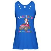 I Crushed Preschool Dabbing Unicorn Truck Graduation Gift Ladies Essential Flowy Tank