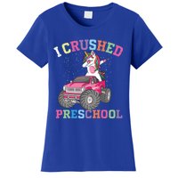 I Crushed Preschool Dabbing Unicorn Truck Graduation Gift Women's T-Shirt