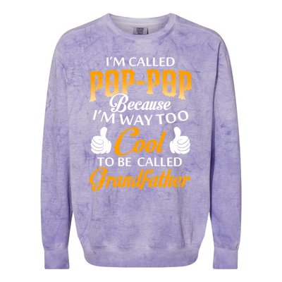 Im Called Poppop Gift Colorblast Crewneck Sweatshirt