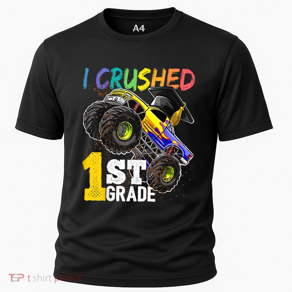 I Crushed Preschool Monster Truck Graduation Cap Gift Performance Shirt