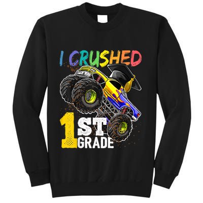 I Crushed Preschool Monster Truck Graduation Cap Gift Sweatshirt