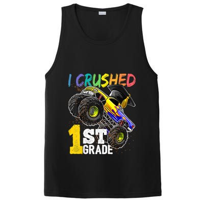 I Crushed Preschool Monster Truck Graduation Cap Gift PosiCharge Competitor Tank