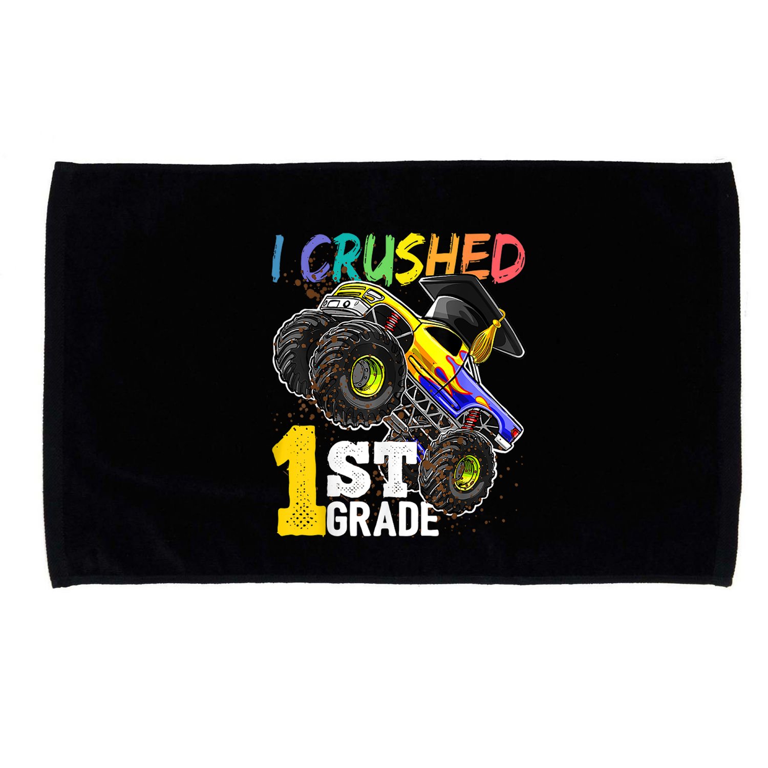 I Crushed Preschool Monster Truck Graduation Cap Gift Microfiber Hand Towel