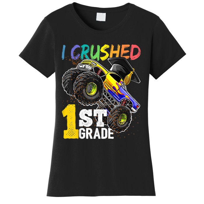 I Crushed Preschool Monster Truck Graduation Cap Gift Women's T-Shirt