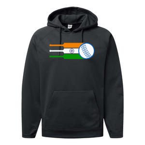 Indian Cricket Player Team Cricket Fans India Cricket Performance Fleece Hoodie