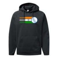 Indian Cricket Player Team Cricket Fans India Cricket Performance Fleece Hoodie