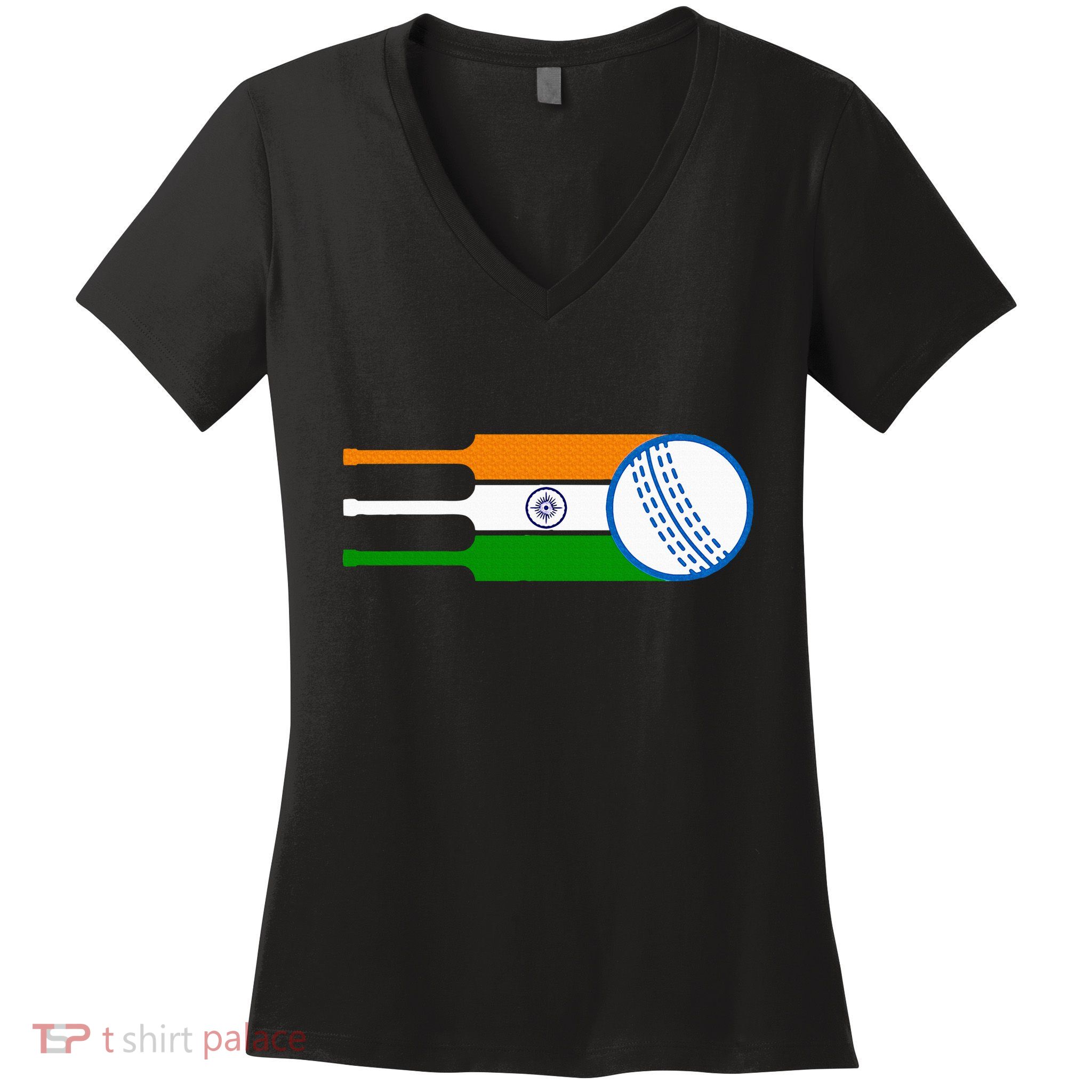 Indian Cricket Player Team Cricket Fans India Cricket Women's V-Neck T-Shirt