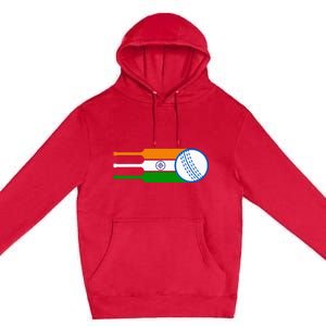 Indian Cricket Player Team Cricket Fans India Cricket Premium Pullover Hoodie