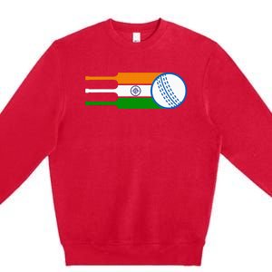 Indian Cricket Player Team Cricket Fans India Cricket Premium Crewneck Sweatshirt