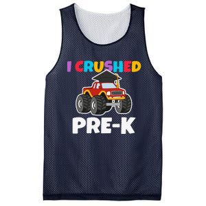 I Crushed PreK Monstertruck Graduate Preschool Graduation Mesh Reversible Basketball Jersey Tank