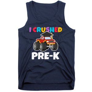 I Crushed PreK Monstertruck Graduate Preschool Graduation Tank Top