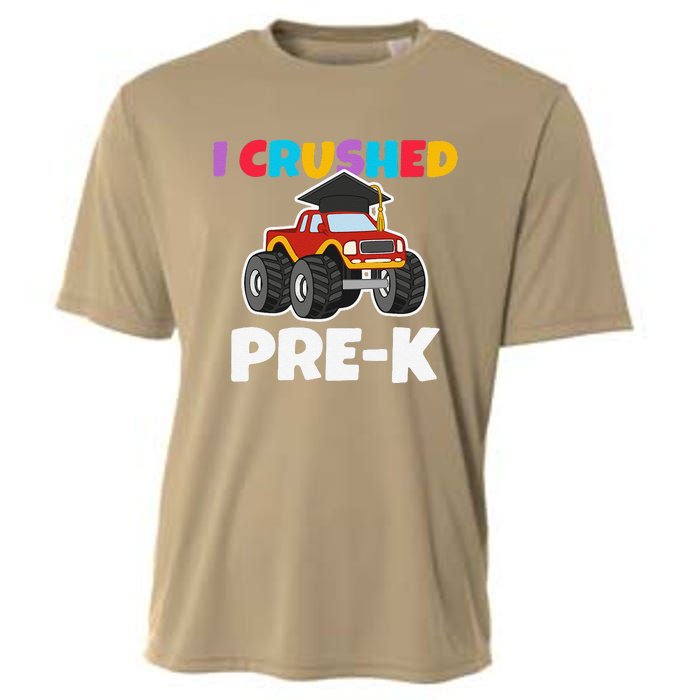 I Crushed PreK Monstertruck Graduate Preschool Graduation Cooling Performance Crew T-Shirt