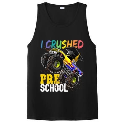 I Crushed Preschool Monster Truck Graduation Cap Gift Boys PosiCharge Competitor Tank
