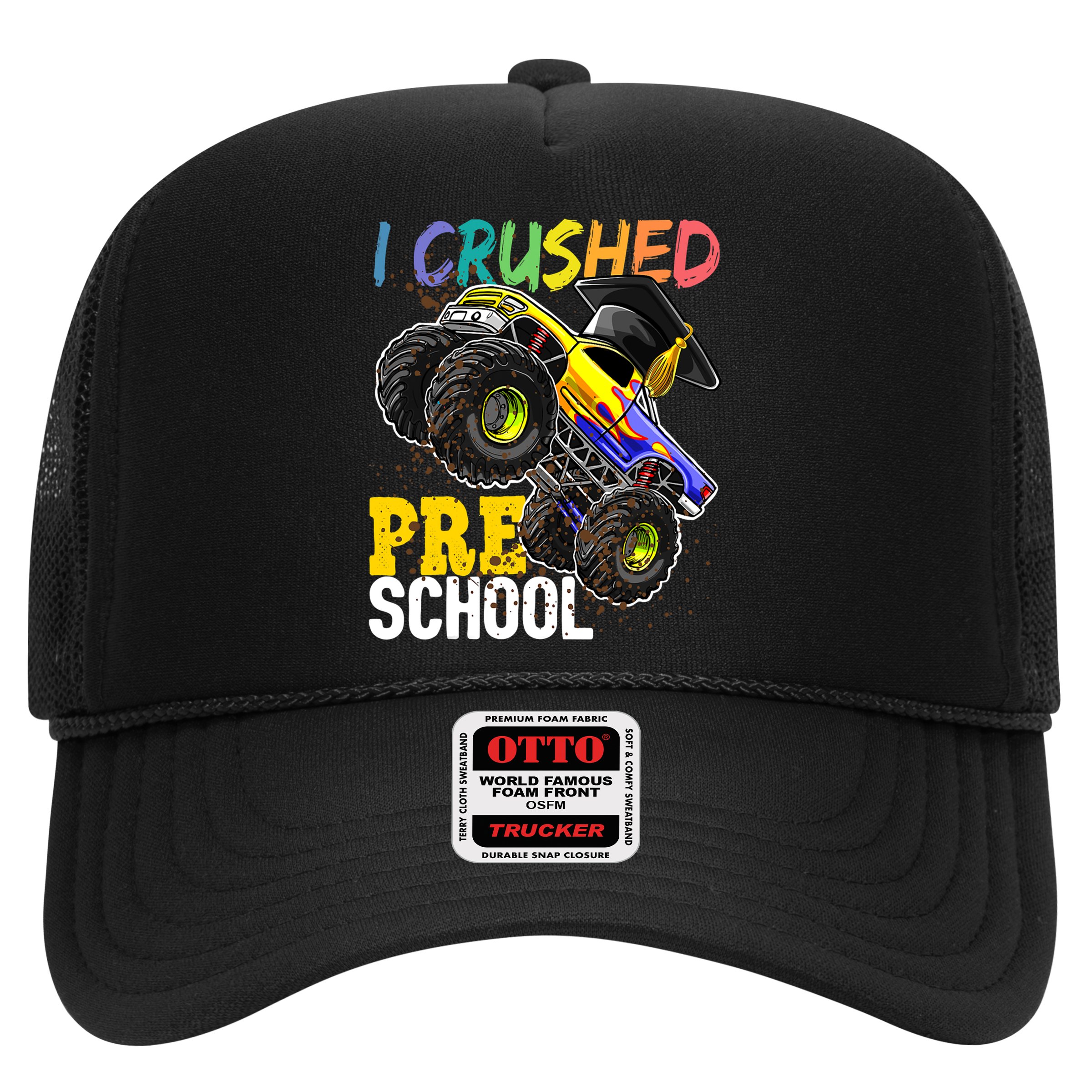 I Crushed Preschool Monster Truck Graduation Cap Gift Boys Hat