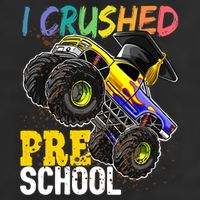 I Crushed Preschool Monster Truck Graduation Cap Gift Boys Hat