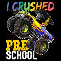 I Crushed Preschool Monster Truck Graduation Cap Gift Boys Tank Top