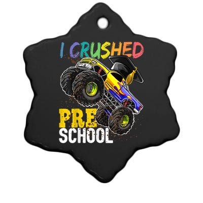 I Crushed Preschool Monster Truck Graduation Cap Gift Boys Ceramic Star Ornament