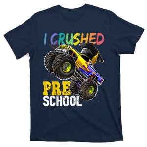 I Crushed Preschool Monster Truck Graduation Cap Gift Boys T-Shirt